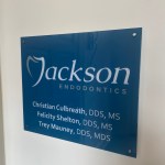 Front entrance sign to building